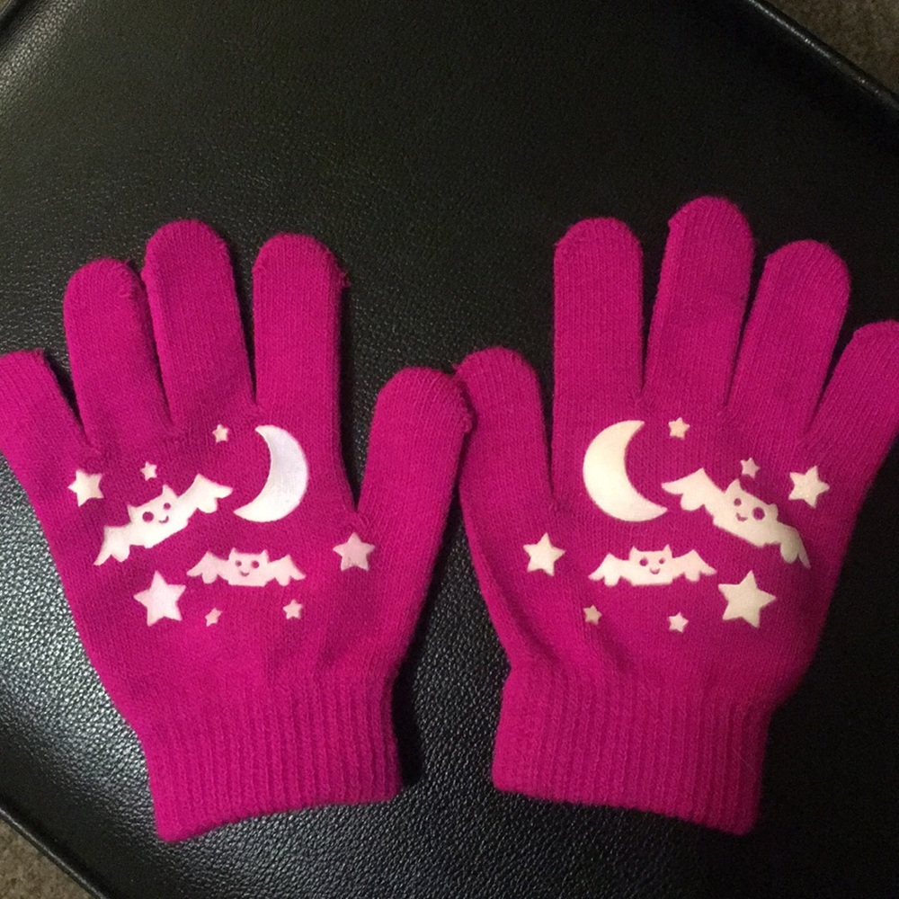 Cute Bat Moon and Stars Gloves